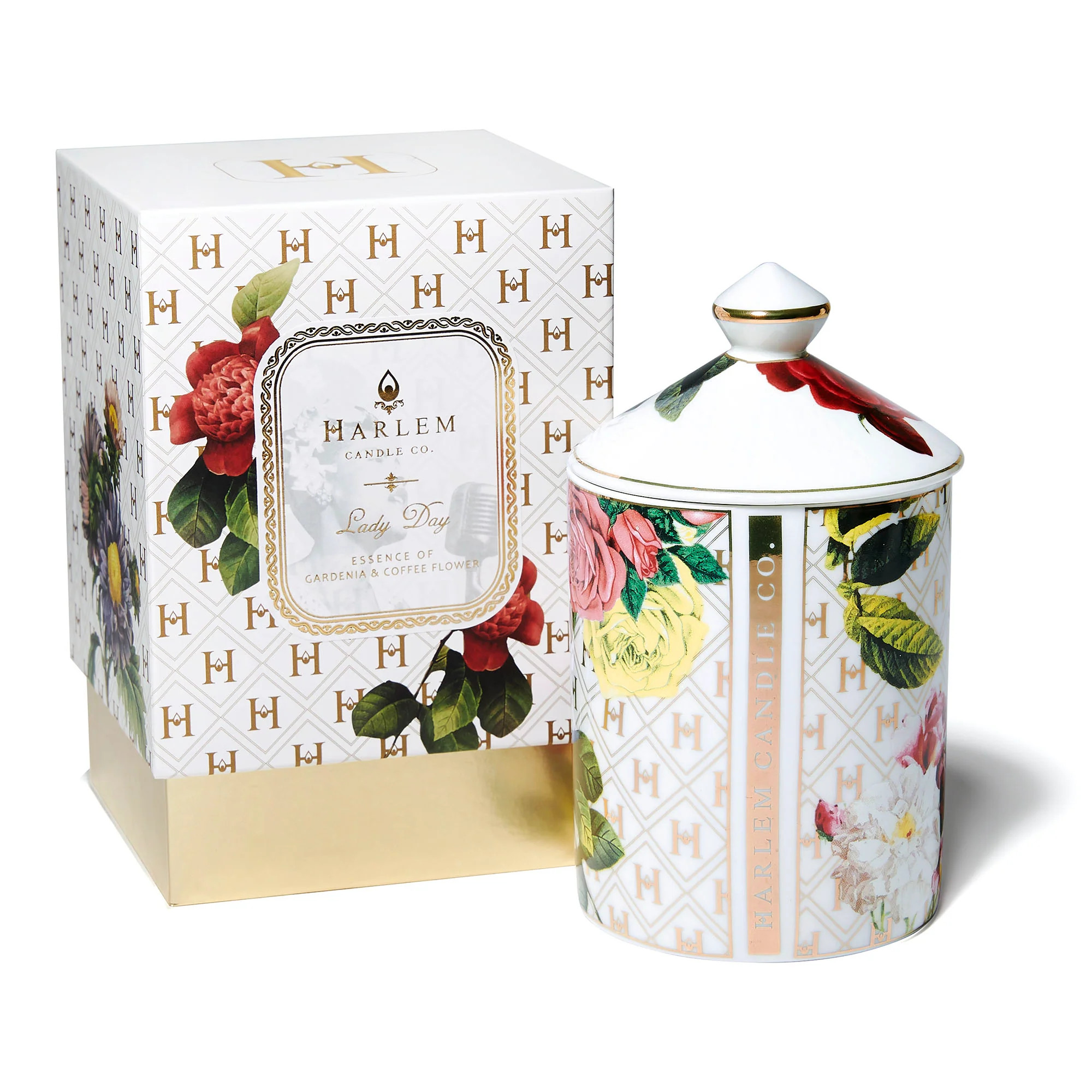Lady Day White Floral Ceramic Luxury Candle | Thirteen Lune