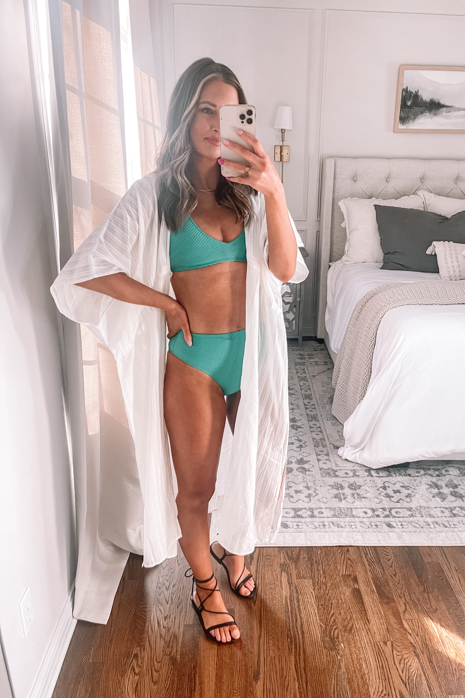 Two piece high waist swimsuit from aerie on sale! 

Wearing tts small in the suit 



#LTKswim #LTKtravel #LTKunder50