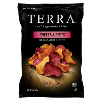 (3 pack) TERRA Sweets & Beets Chips, No Salt Added, 6 oz.