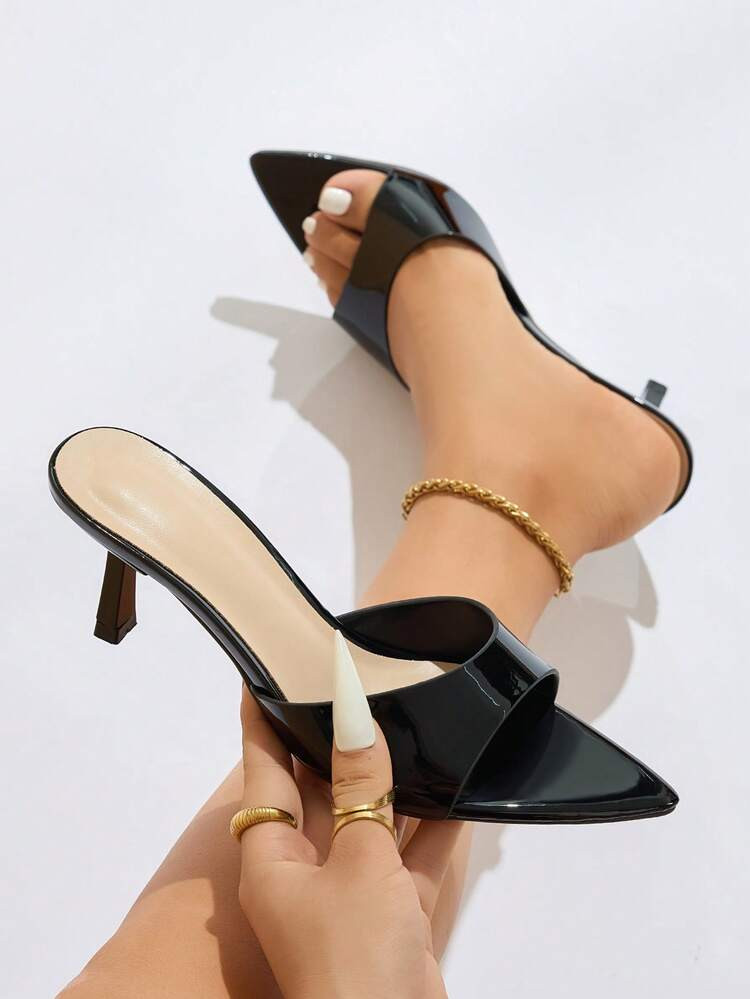 Women High Heel Sandals, Suitable For Parties, Outdoor Travel, Fashion, Banquet, Pointed Toe, Kit... | SHEIN