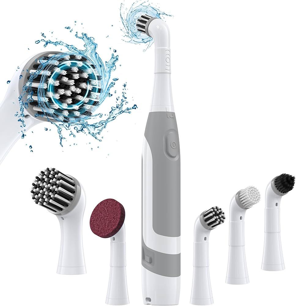 kHelfer Electric Cleaning Brush with Battery Power, KH6A Small Electric Grout Brush&5 Replacement... | Amazon (US)