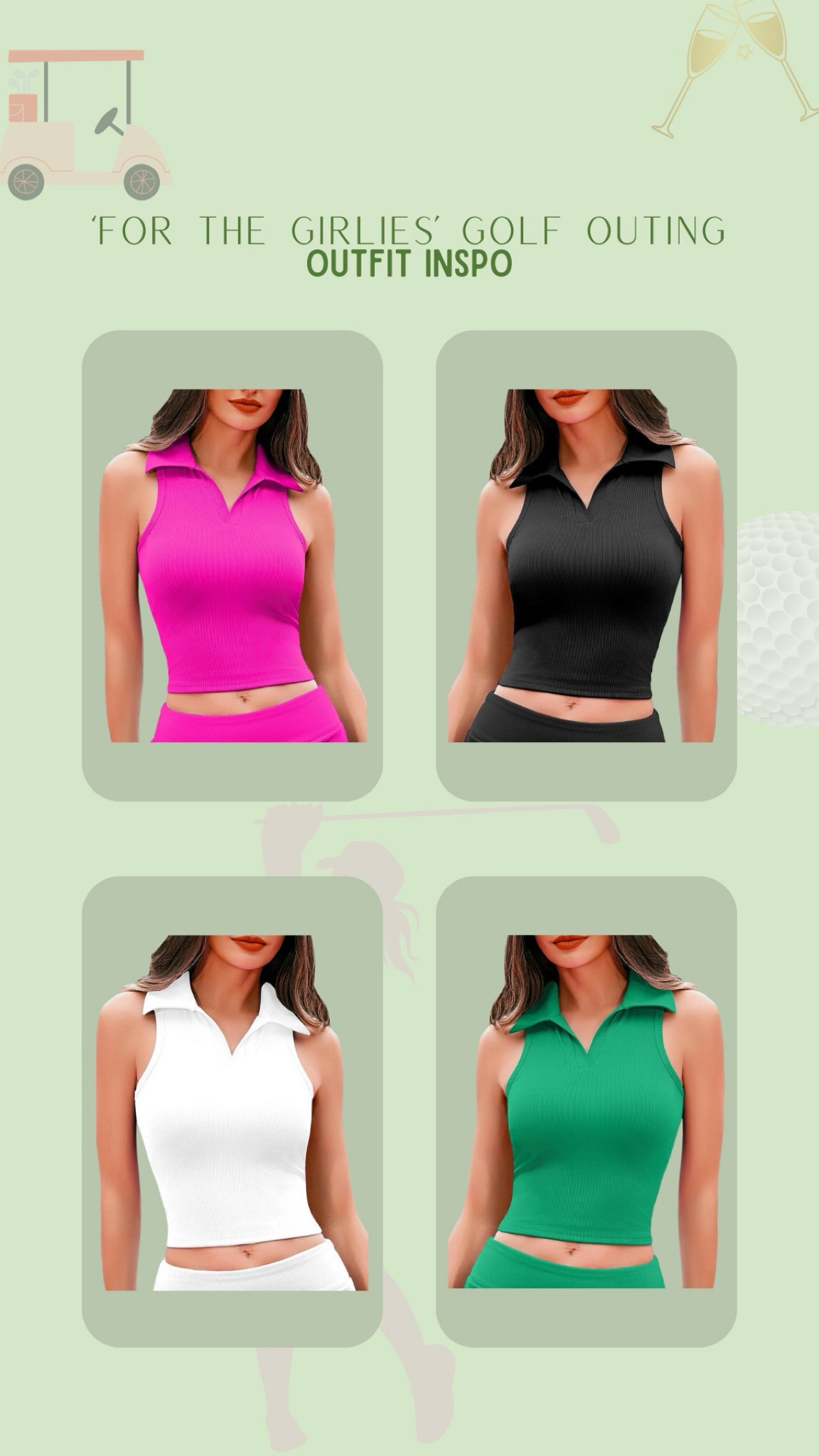 Outfit inspo for my girlies attending next week’s golf outing!! 🏌️‍♀️⛳️🤩

Get these pieces just in time for the event 🩷

Golfing, Tops, Activewear 

#LTKActive #LTKStyleTip