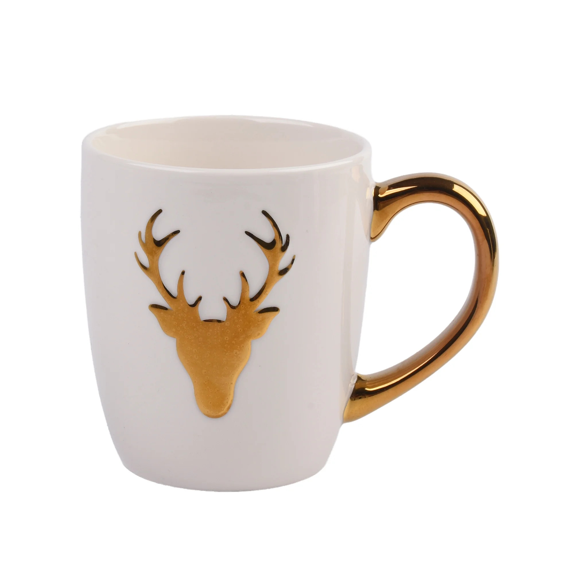 Holiday Time Gold Deer Head Ceramic Electroplated Mug, 17.9 oz, 1 Piece, Volume / Quantity : 530 ... | Walmart (CA)