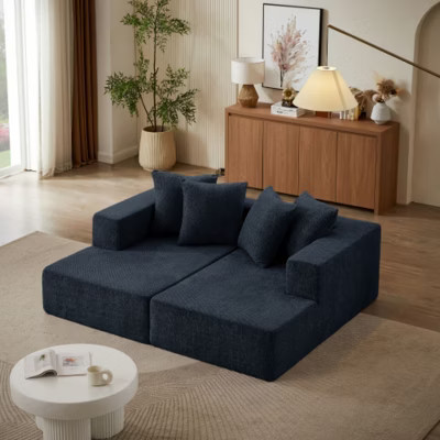 Modern Chenille Sectional Chaise: Plush and Versatile for Any Room | Target