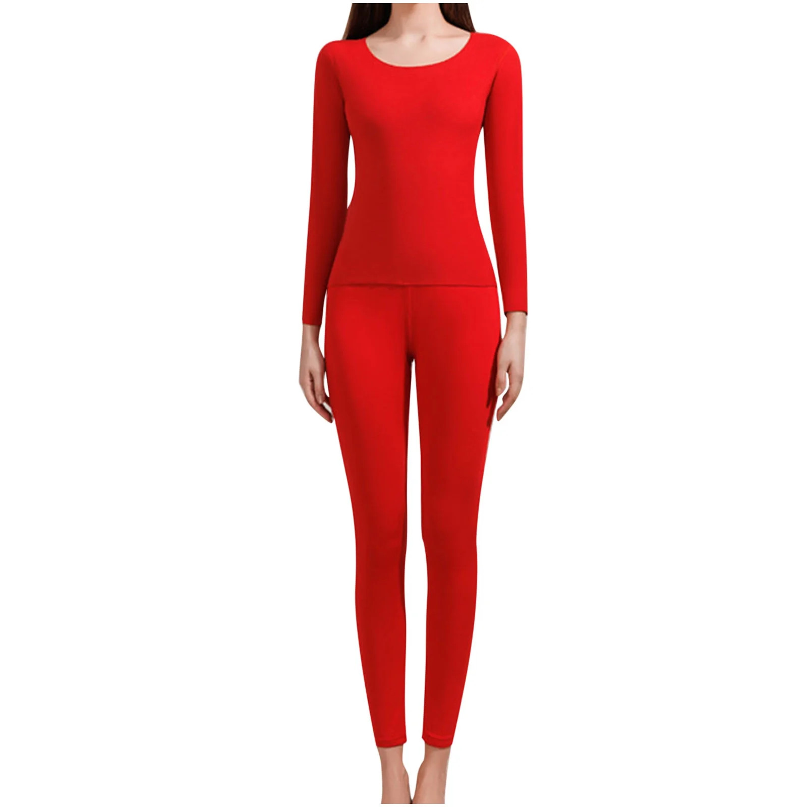 cfhntfmh Thermal Underwear for Women Slim Soft Long Sleeve Crewneck Basic Shirts Seamless Stretch... | Walmart (US)