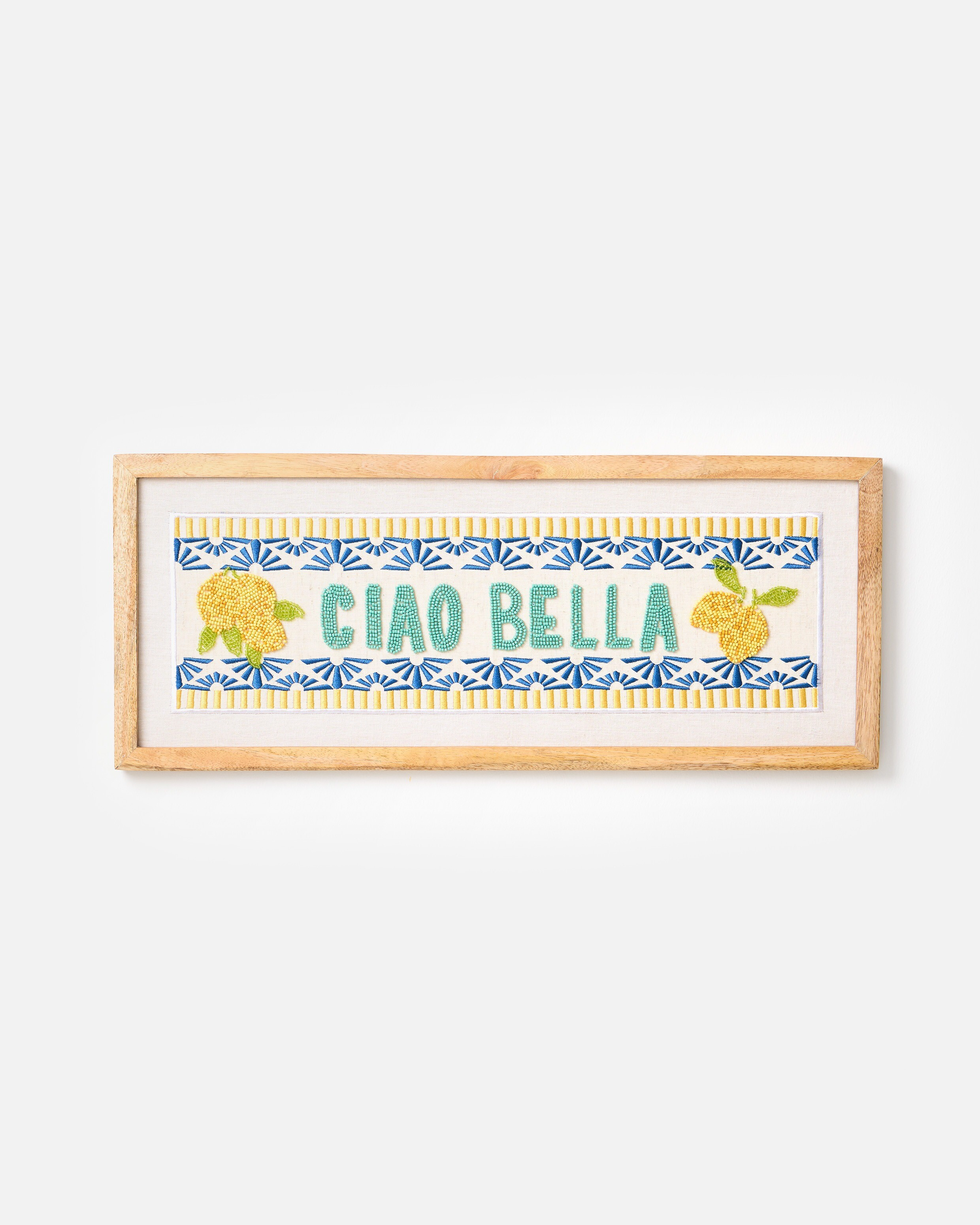 Yellow & Blue Ciao Bella Beaded Wall Art | Oliver Bonas | Oliver Bonas (Global)
