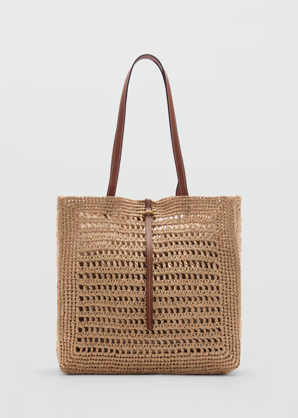 Natural fibre shopper bag | MANGO (US)