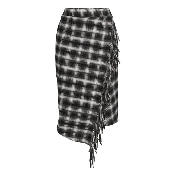 Time and Tru Women's Fringed Faux Wrap Skirt - Walmart.com | Walmart (US)