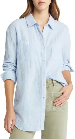 Long Sleeve Gauze Button-Up Shirt | Nordstrom