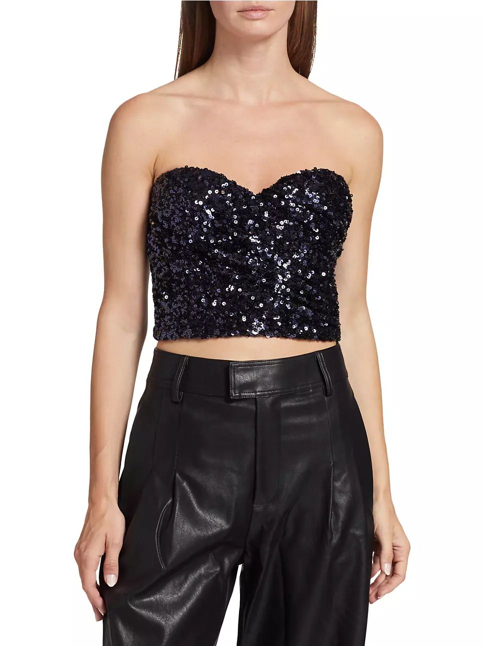 Midnight Strapless Sequin Top | Saks Fifth Avenue