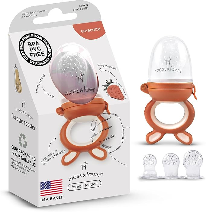 Moss and Fawn Forage Feeder - Soothing Silicone Frozen Breast Milk Popsicle & Baby Food Teething ... | Amazon (US)