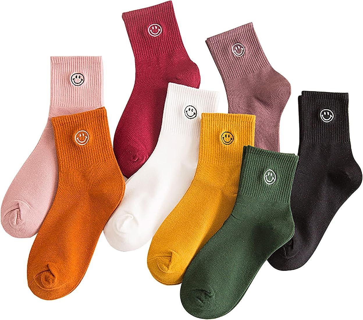 Socks ,Cute Smile Face Socks,Fashion Cartoon Socks, Socks Funny Low Cut Socks For Women, Lady, Girls | Amazon (US)