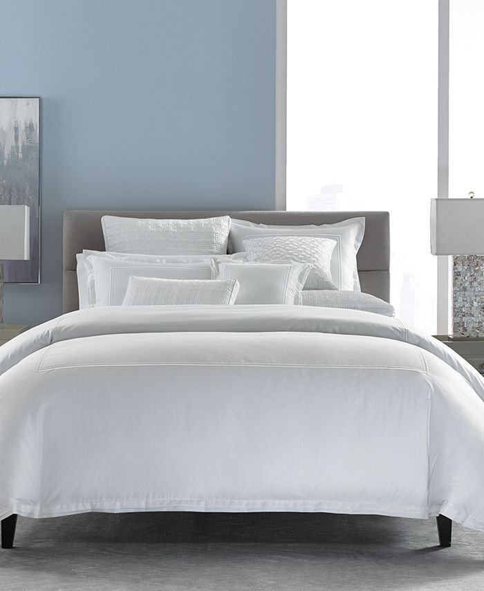 Hotel Collection Embroidered Frame White Duvet Cover, King, Created for Macy's & Reviews - Home -... | Macys (US)