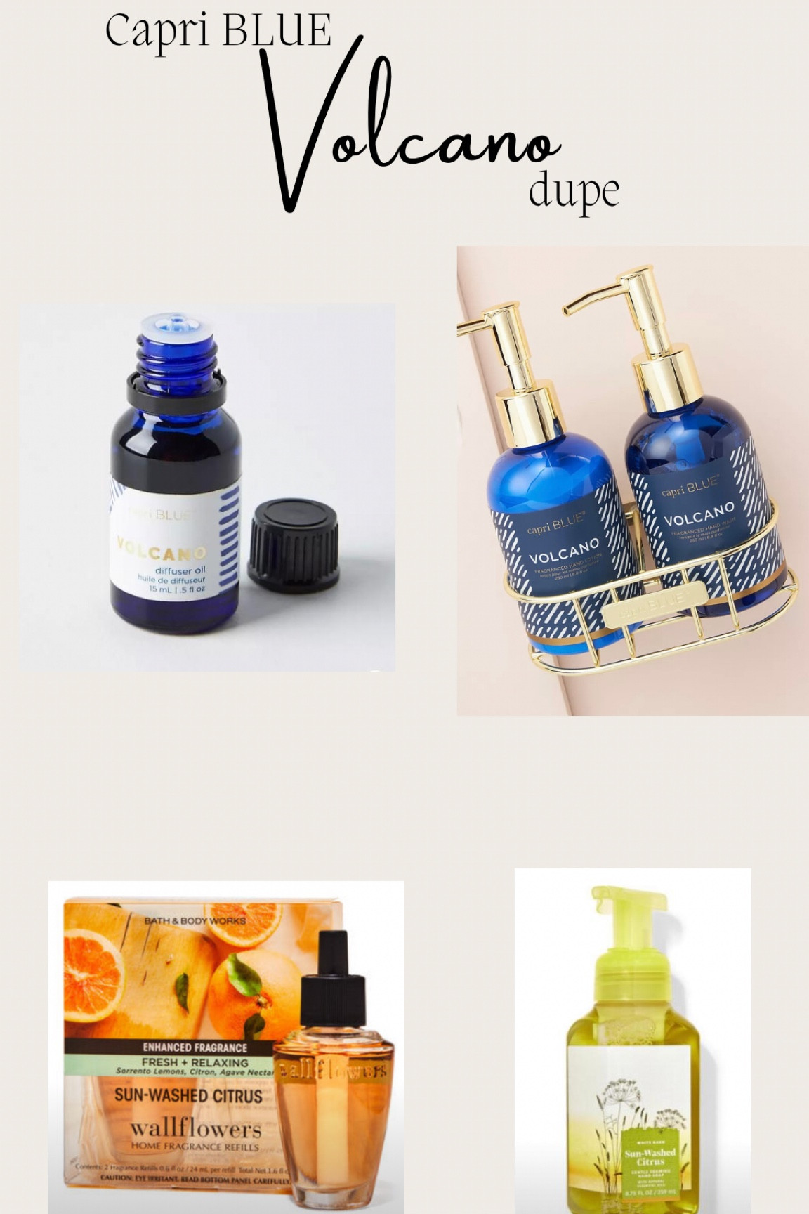 These Bath & Body Works dupes will fool even the biggest Capri BLUE Volcano lover. Perfect dupe! 

#LTKGiftGuide #LTKsalealert #LTKhome