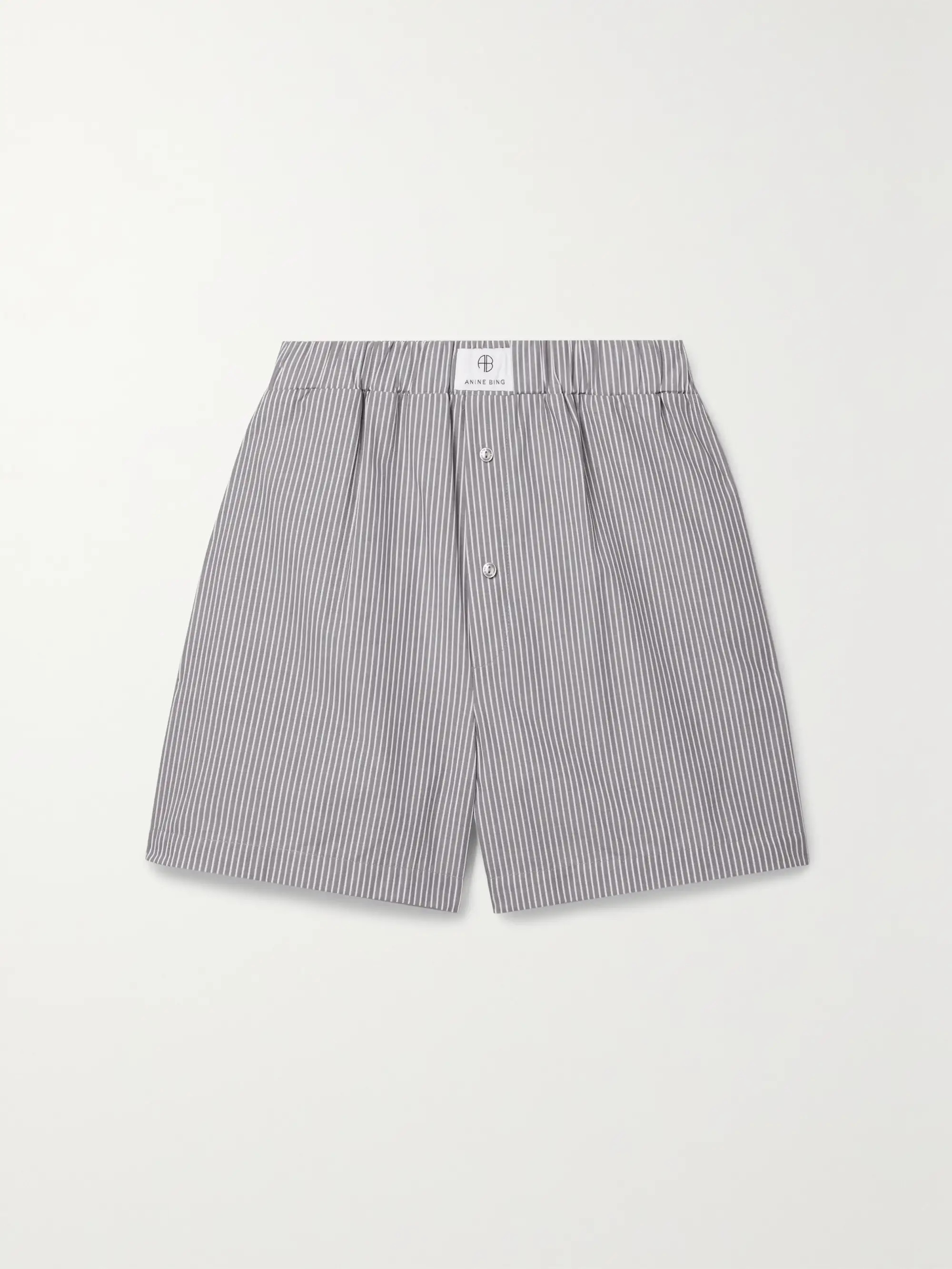 Liam striped cotton-poplin shorts | NET-A-PORTER (US)