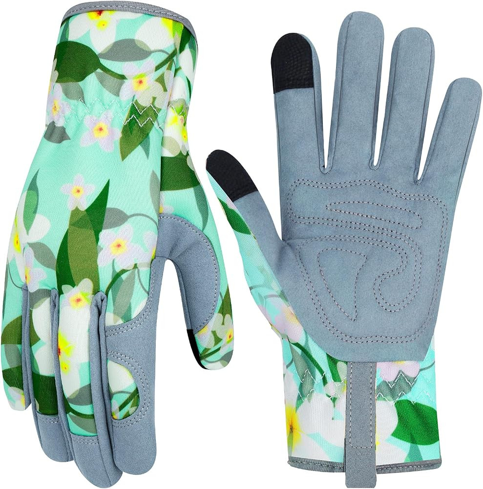 MERTURN Leather Gardening Gloves for Women Thorn Proof Garden Gloves Touch Screen Working Gloves ... | Amazon (US)