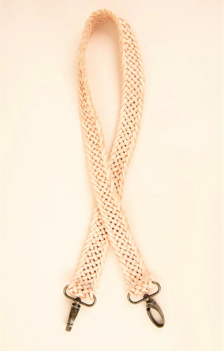 Wide Flat Braided Strap-Vachetta | Vintage Boho
