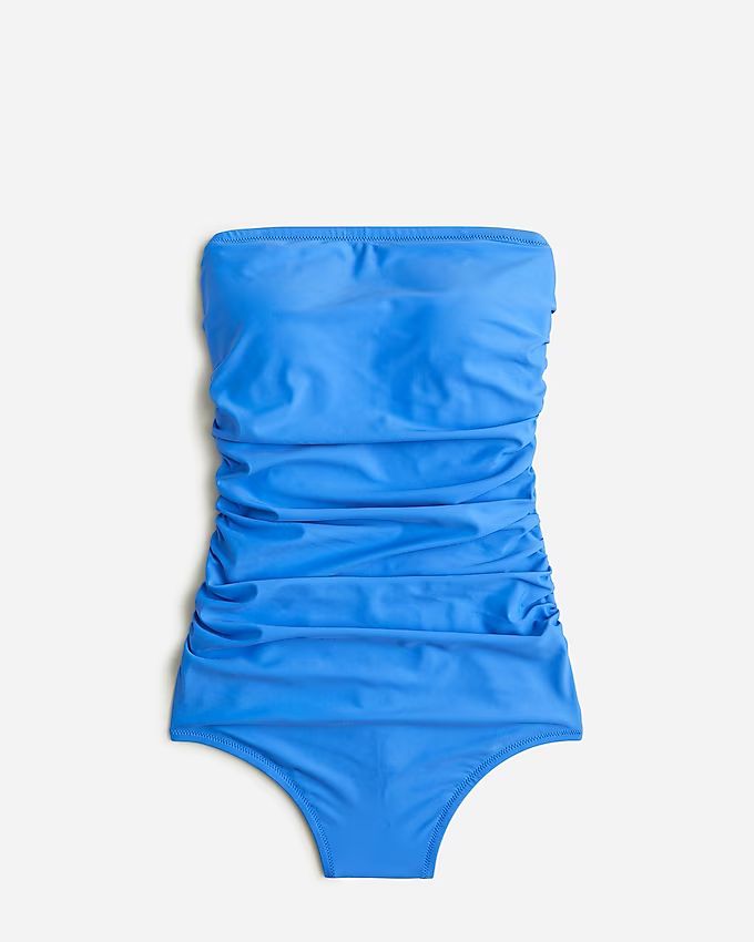 Ruched bandeau one-piece | J.Crew US