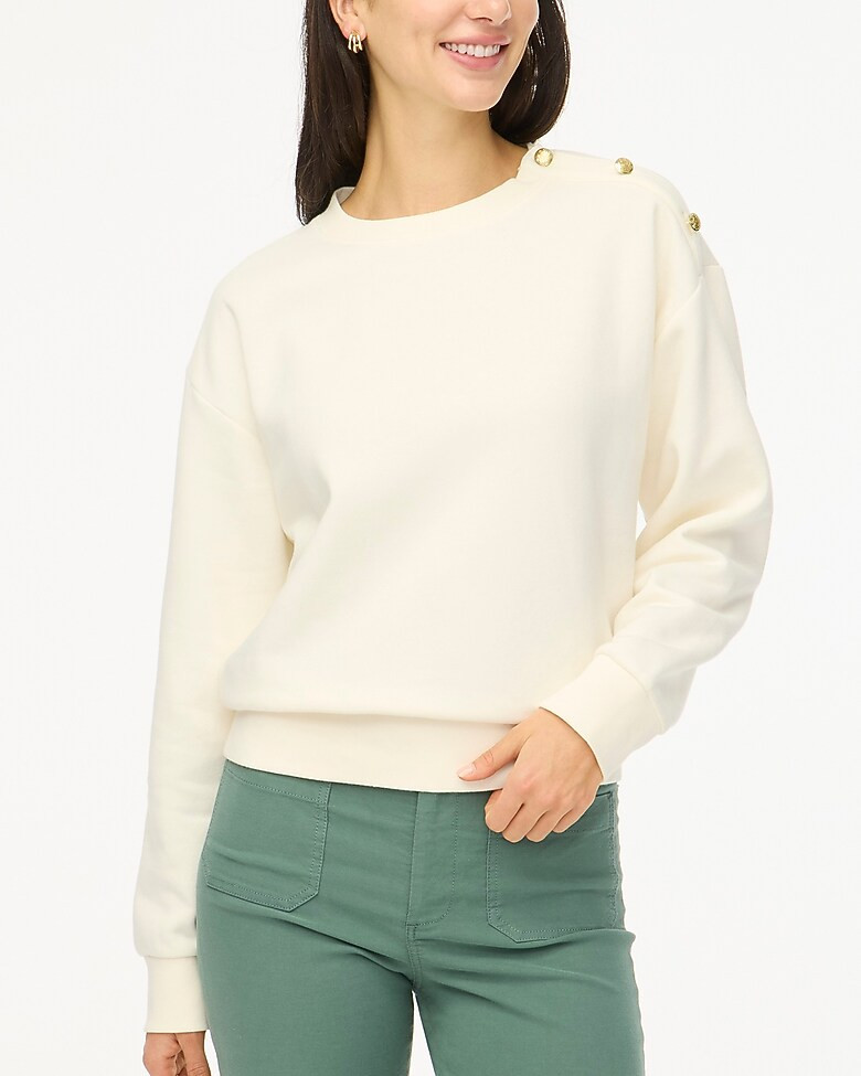 Button-shoulder pullover | J.Crew Factory