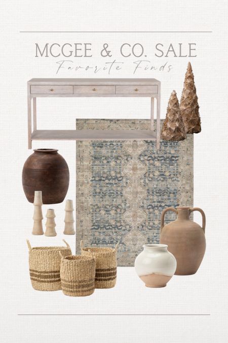 Great sale finds from McGee & Co.! Up to 40% off sitewide!

Area rug, console table, vases, baskets, candlesticks, Christmas trees, neutral home decor 

#LTKsalealert #LTKhome #LTKCyberweek