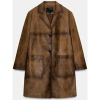 Zara - 100% Leather Coat Zw Collection Limited Edition - Women - Light Brown - Women | Zara US