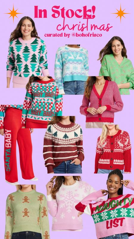 In stock Christmas sweaters! Women’s holiday outfits, tacky sweater party, Christmas looks, colorful Christmas clothes. Women’s, plus size, midsize  

#LTKfindsunder50 #LTKSeasonal #LTKHoliday