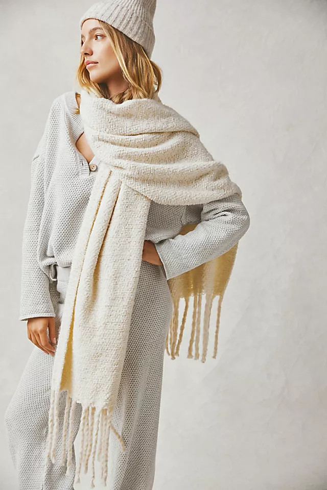 Shetland Recycled Blend Fringe Scarf | Free People (Global - UK&FR Excluded)