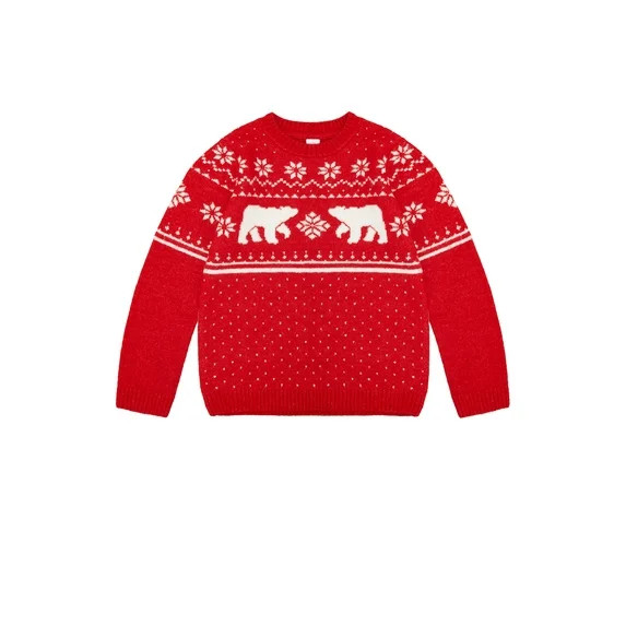 Wonder Nation Boys Holiday Fair Isle Sweater, Sizes 4-18 & Husky | Walmart (US)