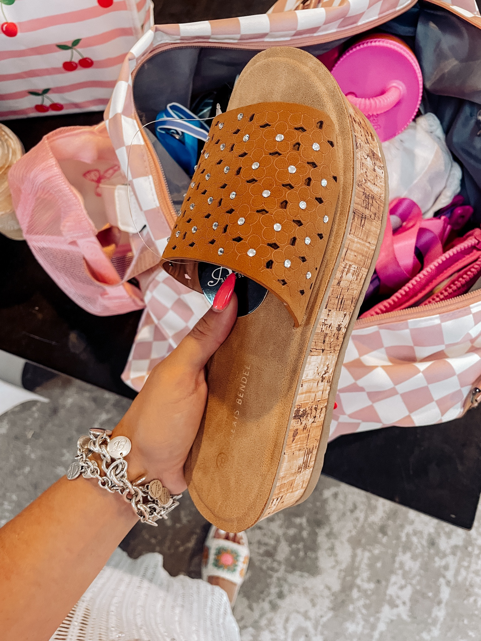 The cutest $9.98 flatform sandal from Walmart ❤️‍🔥

Size up! I am usually a 7 in sneakers and 7.5 in sandals, had to size up to an 8 in these! 

Yes they have multiple colors! Blush, white, this dark tan, & black 😍

#LTKSaleAlert #LTKShoeCrush