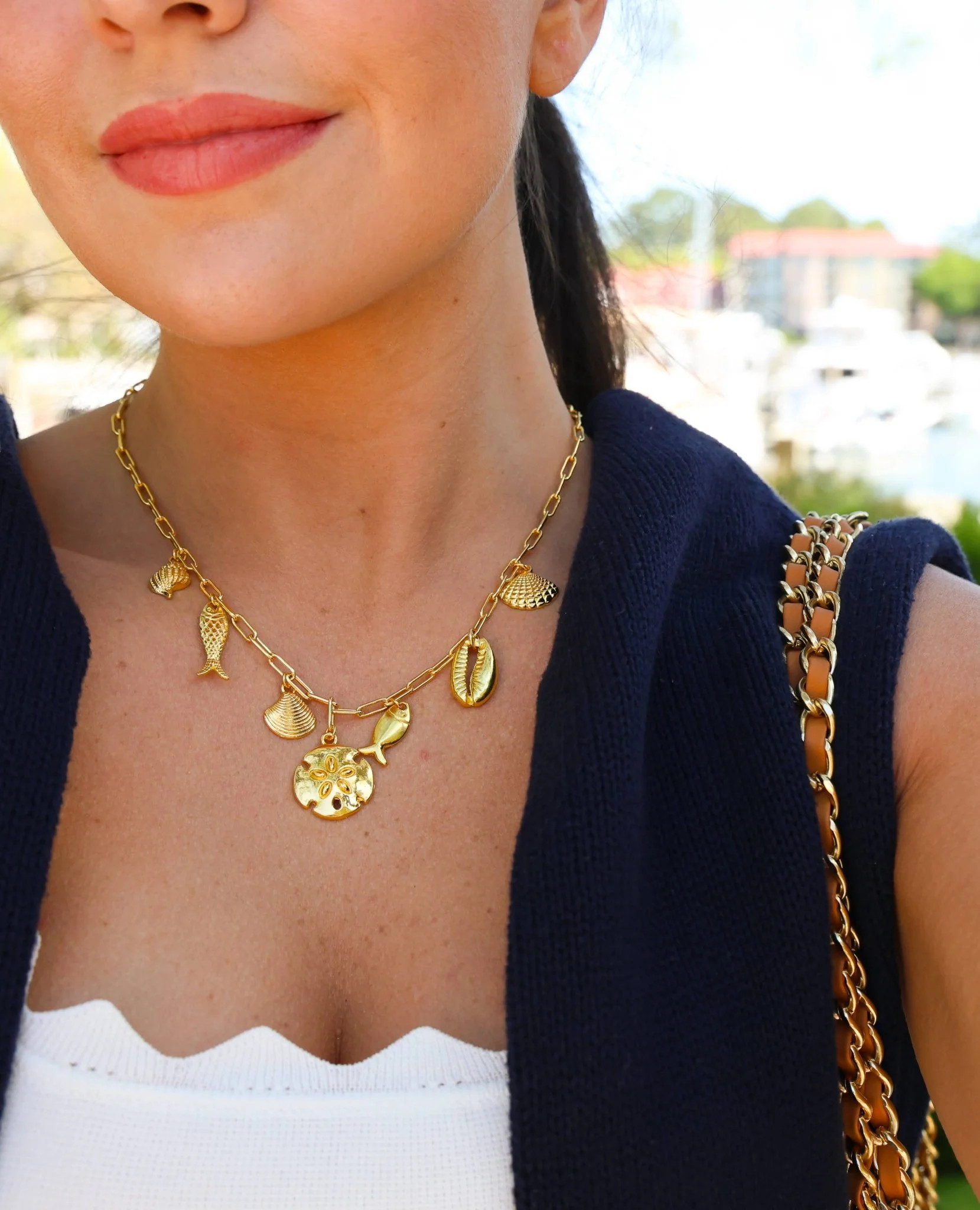Harbour Charm Necklace - 18k Gold Plated - Belle of the Ball Collectio | Lisi Lerch Inc