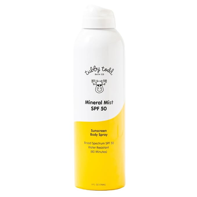 Tubby Todd Mineral Mist SPF 50 Sunscreen - Non-Aerosol Sunscreen Body Spray for Babies and Kids -... | Amazon (US)