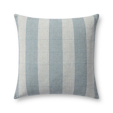 Chris Loves Julia x Loloi Auggie Blue / White 22'' x 22'' Decorative Pillow | Walmart (US)