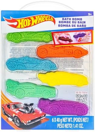 Hot Wheels 6 Piece Bath Bombs for Kids, Bubble Gum Scented, Bath Toys for Kids, Ages 3+, by Townl... | Amazon (CA)