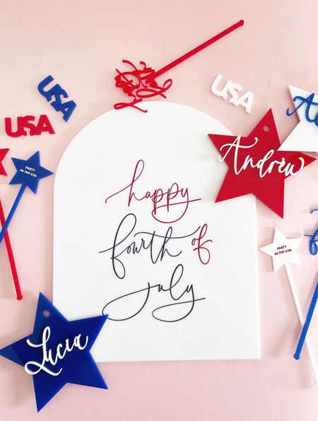 ✨Hosting a Fourth of July party? These Fourth of July stirrers and tags are the perfect addition to your party decor! 🇺🇸✨

Americana party
American party 
Mini American flags
Party in the USA
BBQ party
Red white and blue 
The Star spangled banner 
Fourth of July party
Memorial Day party
Memorial Day weekend 
Labor Day party
Labor Day weekend 
Girl party
Boy party
Kids birthday party inspo
Party styling 
Party decor
Party planning
Summer party
Pool party
Beach party
1st birthday party
2nd birthday party
Gender reveal
Baby shower
Look for less
Backyard entertaining 
Etsy deals
Etsy finds
Etsy essentials 
Etsy fashion
Etsy kids
Shop Small
Amazon deals
Amazon finds
Amazon home
Amazon essentials 
Accessories for girls
Pool outfit 
Vacation outfit 
Beach outfit 
Gifts for her
Gifts for him
USA pennant 
Oh My Stars Pennant
American Baby Pennant 
Table runner
Drink stirrers 
Reusable straws
American cups
Hot dogs 
Balloon garland kit
Melanin plates
Melanin cups
Let freedom ring napkins
Dessert table
Cheeseboard 
Gold cutlery
Ellie and Piper 
Cami Monet
Proper Letter 


 #LTKGifts  #LTKFashion #LTKHalloween
#liketkit #LTKunder50 #LTKGiftGuide #LTKunder100 #LTKsalealert #LTKstyletip #LTKfamily #LTKkids #LTKSeasonal

#LTKbump #LTKbaby #LTKhome