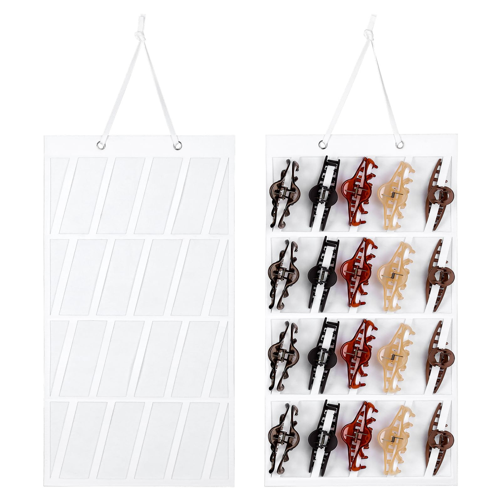 Claw Clip Organizer, 5 Tier Hanging Hair Clip Organizer, Hair Clips Holder for Wall, Door, Closet... | Amazon (US)