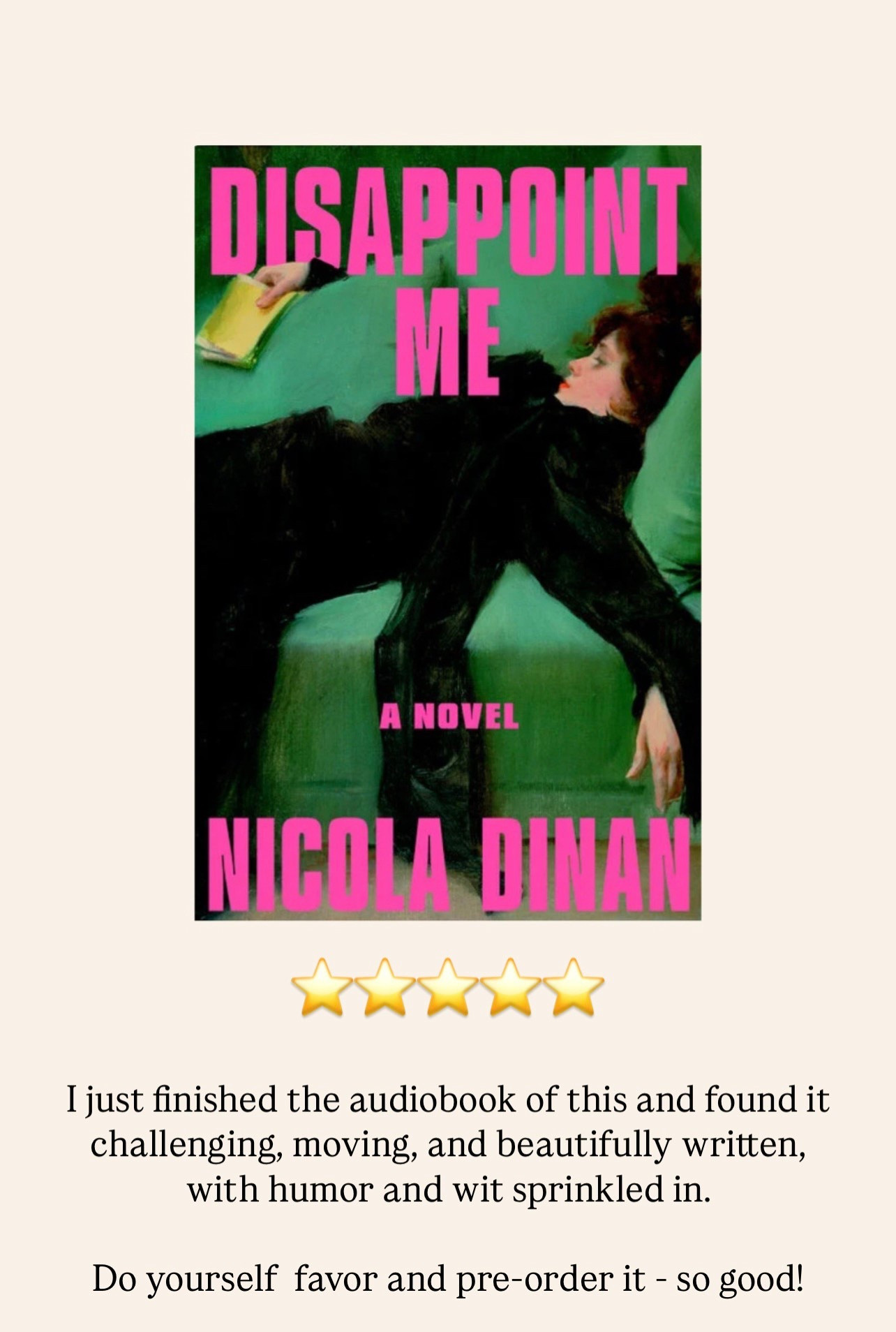 Books to Read: Disappoint Me by Nicola Dinan 📚 I just finished the audiobook of this and found it challenging, moving, and beautifully written, with humor and wit sprinkled in. Do yourself  favor and pre-order it - so good!

#LTKFindsUnder50 #LTKU #LTKSeasonal