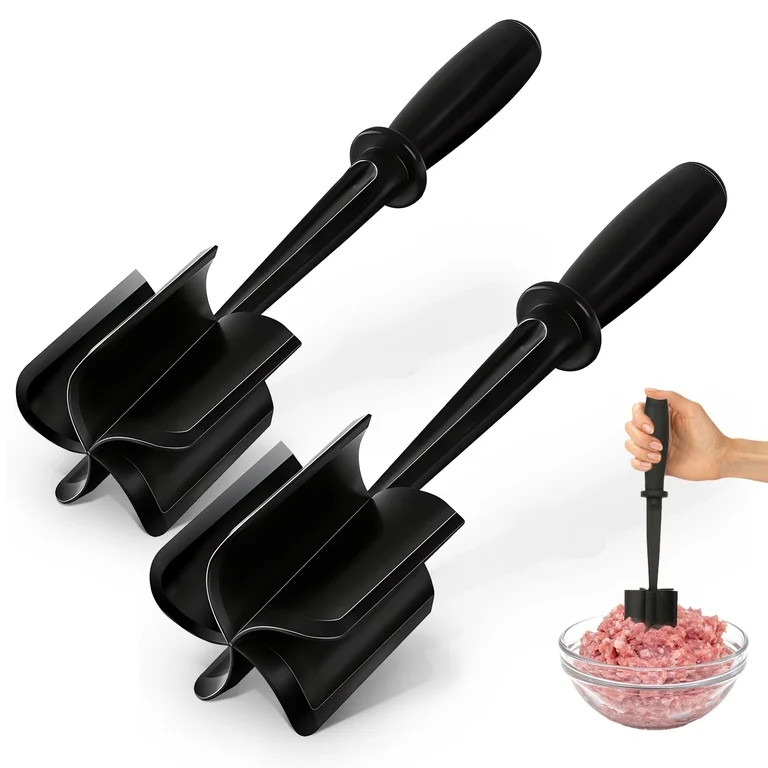 2pc Meat Chopper, Premium Meat Cutter Tool for Ground Beef, Nylon Ground Beef Chopper Tool and Me... | Walmart (US)