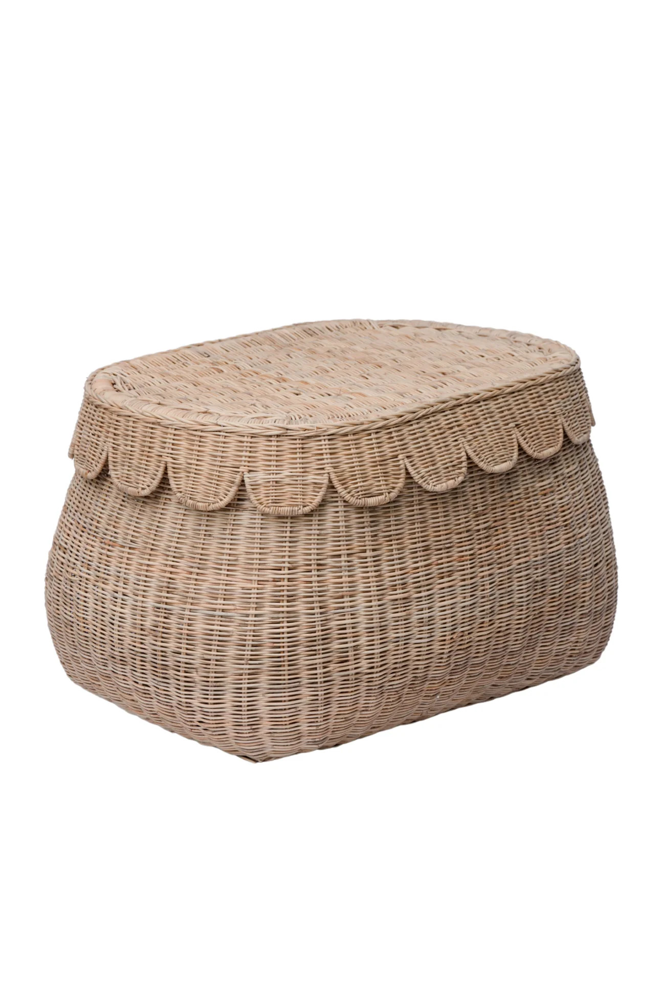 Scallop Rattan Basket - Small | Auden & Avery