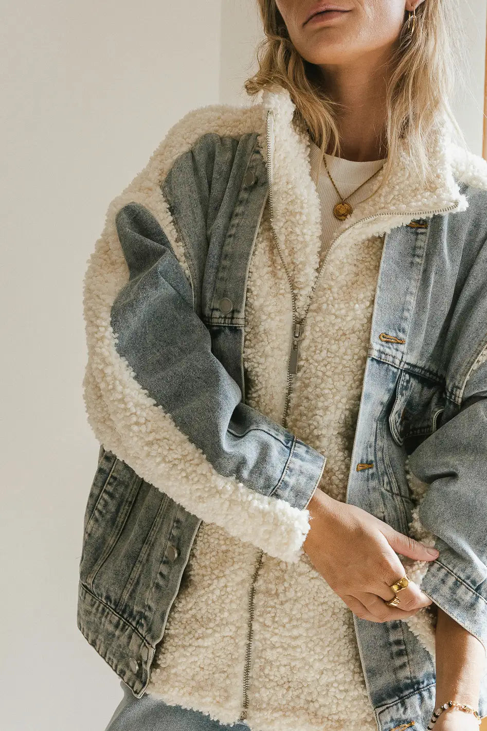 BlankNYC Denim Sherpa Jacket | Böhme US