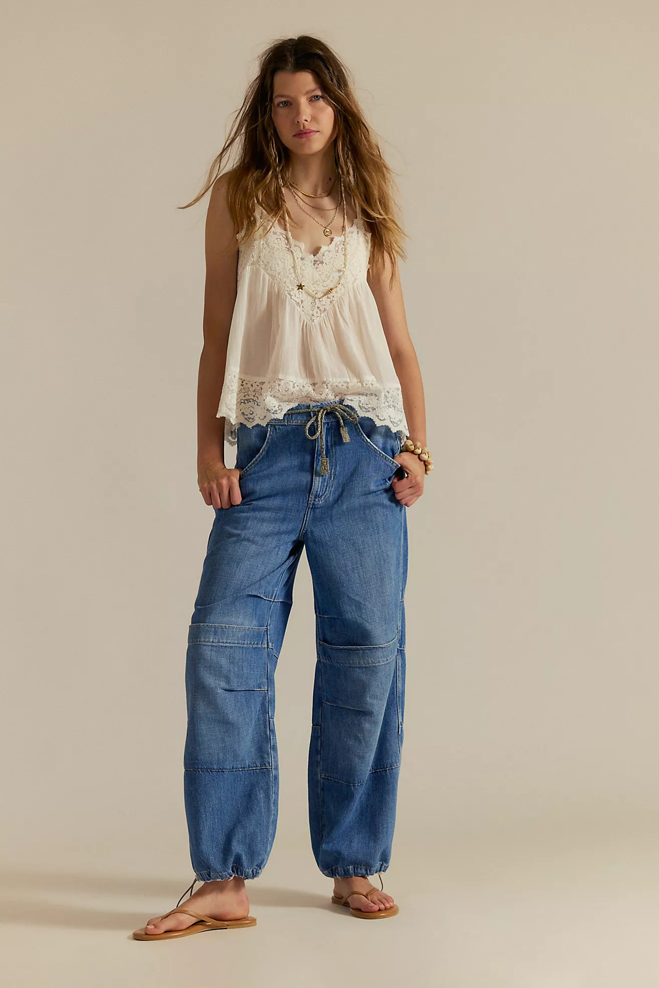 We The Free Logan Cinched Cargo Jeans | Free People (Global - UK&FR Excluded)