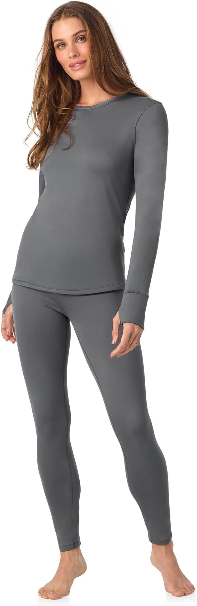 Cuddl Duds Womens Fleece Lined Thermal Base Layer Set – Long Sleeve Shirt & Leggings for Cold W... | Amazon (US)
