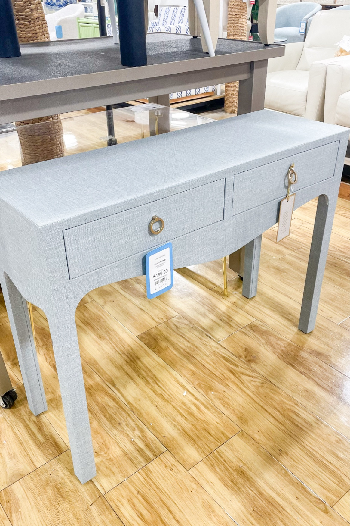 New affordable double drawer nightstands in this blue linen-wrapped collection are still up for grabs, plus this console is back in stock in a CREAM color! 

#LTKSaleAlert #LTKFindsUnder100 #LTKHome