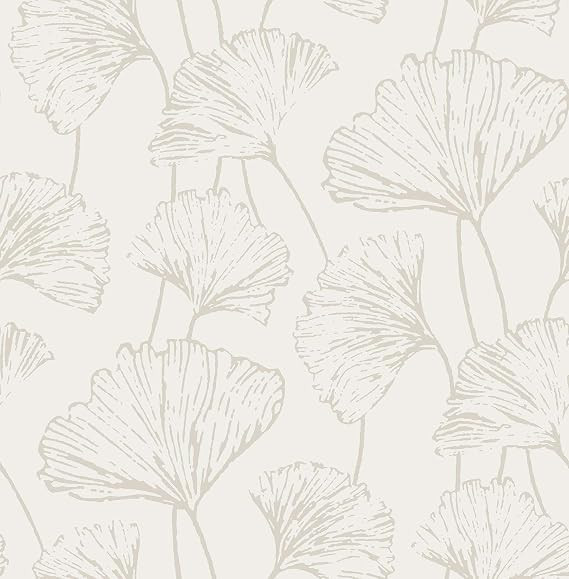NuWallpaper NUS3578 Silver Hikarigaoka Peel & Stick Wallpaper, Metallic | Amazon (US)