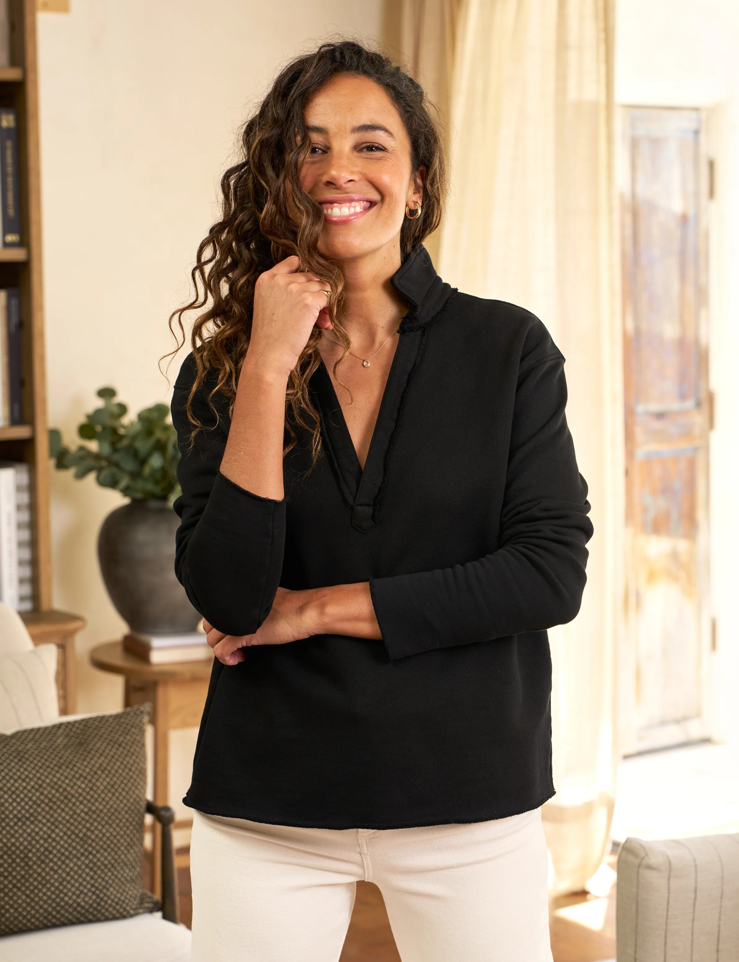 PATRICK Black, Triple Fleece | Frank & Eileen