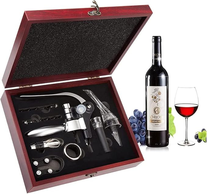 Wine Opener,Wine Bottle Opener, Wine Accessories Areator Wine Opener Kit, Red wine Corkscrew Set ... | Amazon (US)