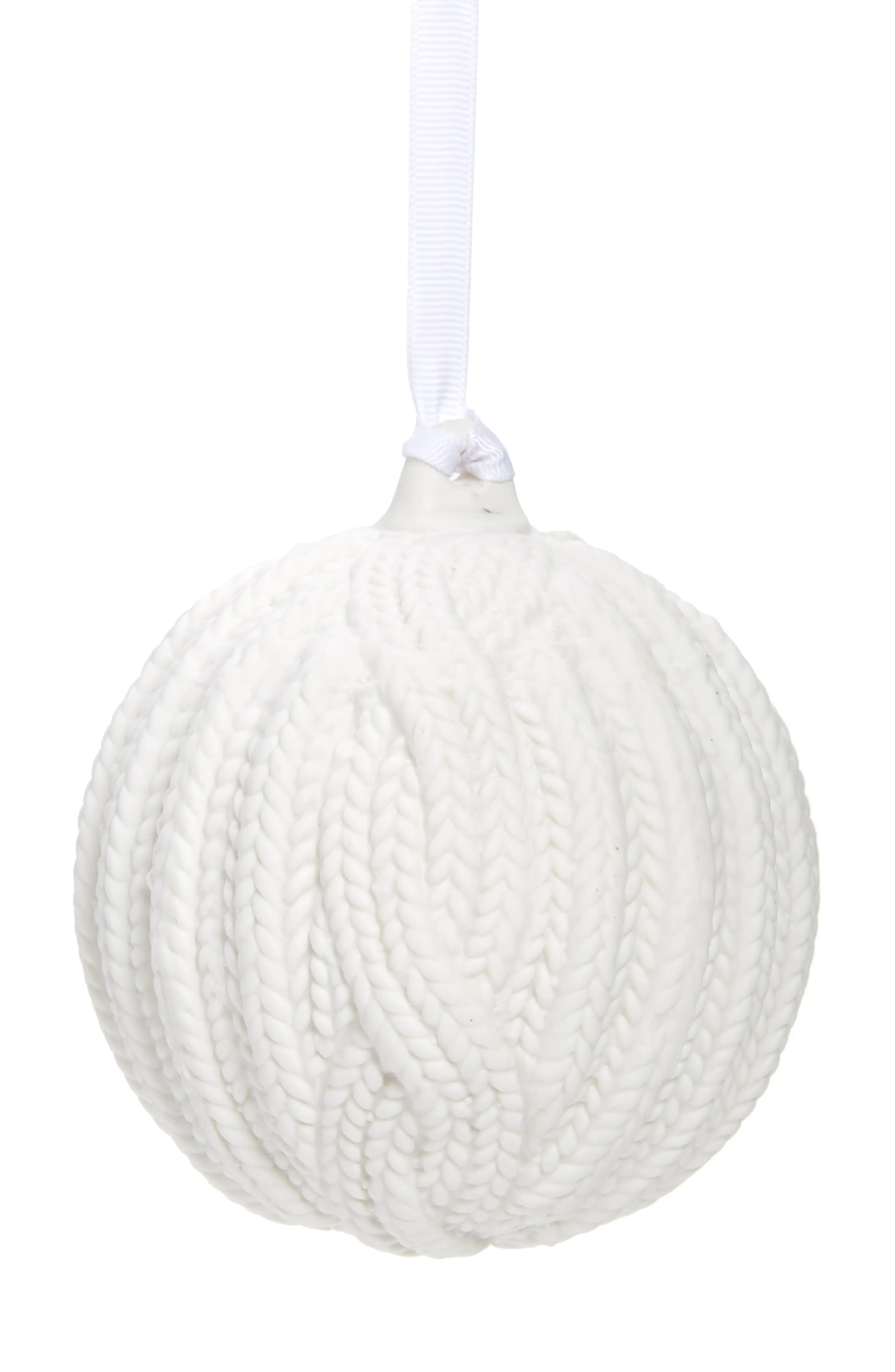 Knit Texture Ceramic Ornament | Nordstrom