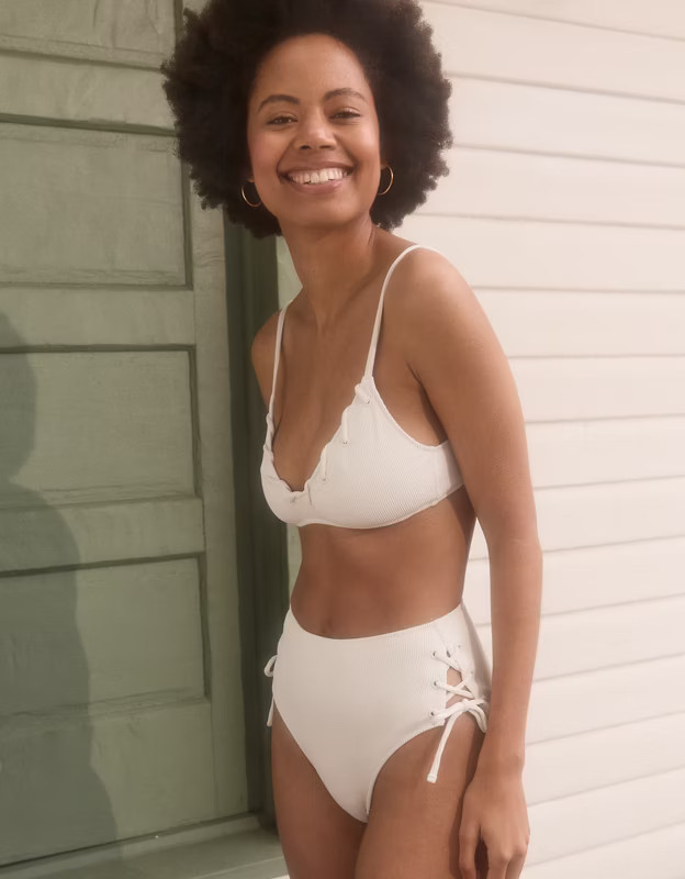 Aerie Ribbed Voop Bikini Top | Aerie