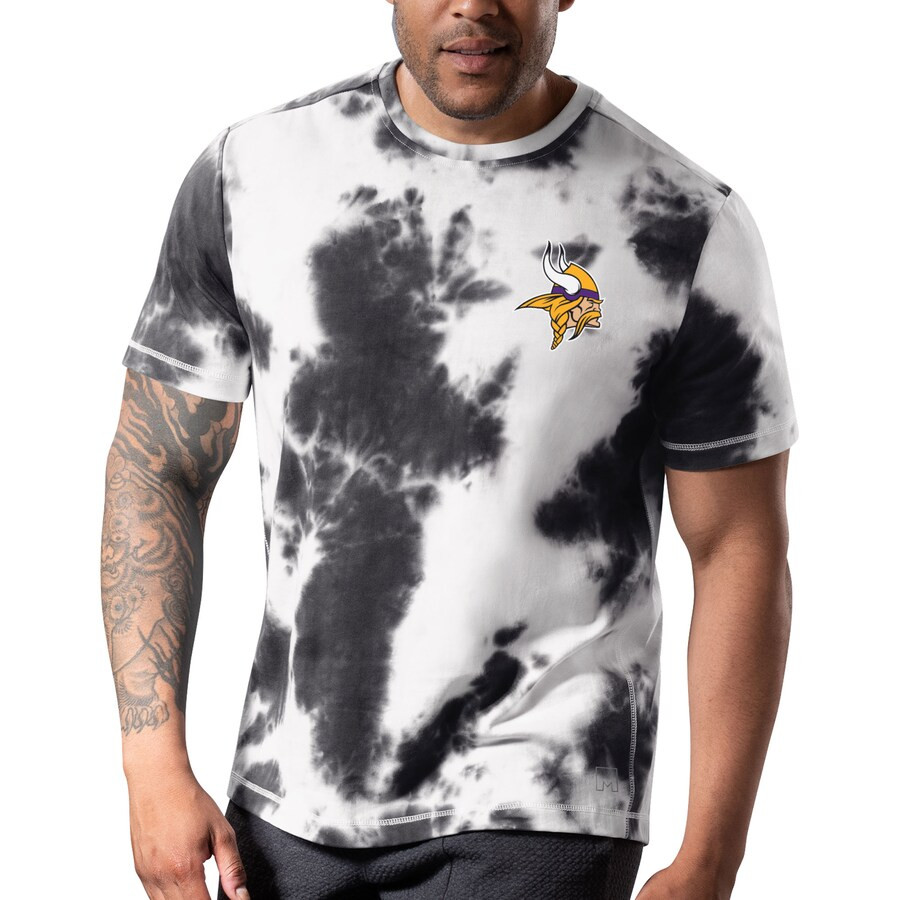 Minnesota Vikings MSX by Michael Strahan Freestyle Tie-Dye T-Shirt - Black | Fanatics