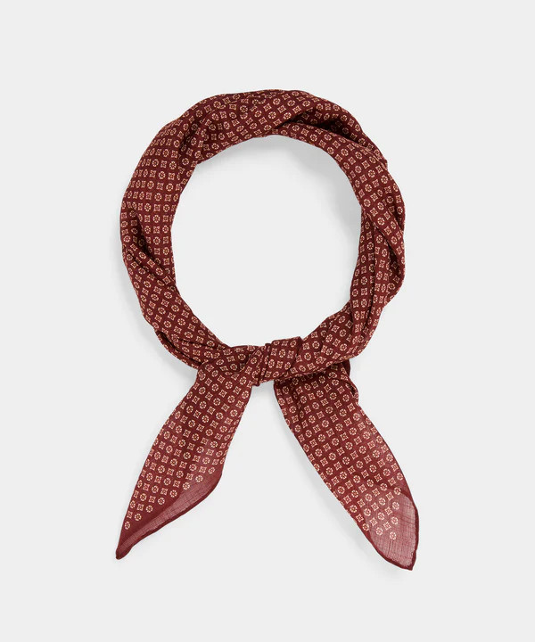 Italian Micro Geo Neckerchief | Todd Snyder