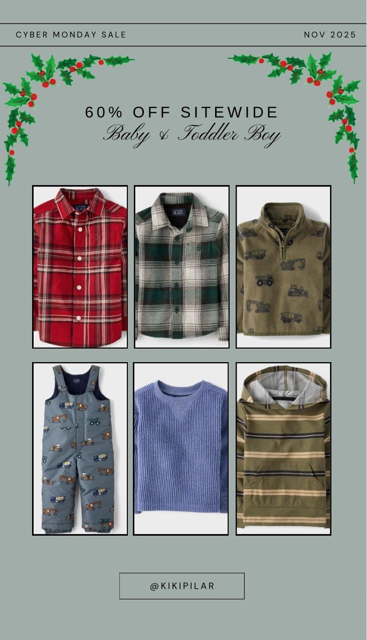 Cyber Monday deal
60% off Sitewide
60% off kids clothing
Toddler boy clothing sale
Baby boy clothing sale
Holiday outfit for boys
Holiday outfit for baby boy
Red sweater boys
Plaid button up boys
Holiday pajamas toddler boy
Baby boy holiday pajamas 
Glow in the dark pj set
Snow suit for boys
Boys quarter zip
Boys holiday sweater


#LTKKids #LTKCyberWeek #LTKHoliday